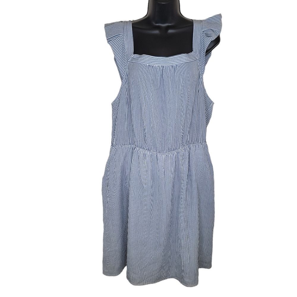 Monteau Searsucker striped sleeveless summer dresss Size 2x